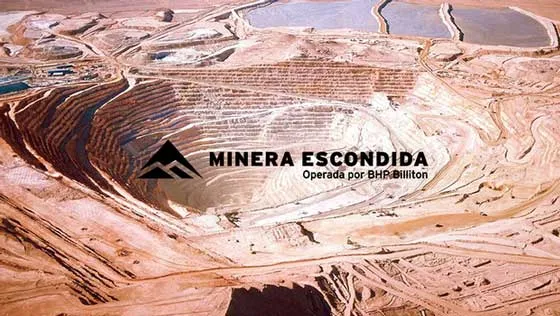 Faena de Minera Escondida, donde rigen las licencias internas que cubren los paquetes